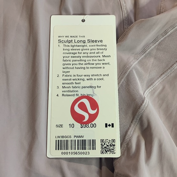 Lululemon Sculpt Long Sleeve NWT - Picture 6 of 6